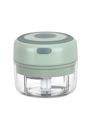 Youtek Usb Şarjlı Elektrikli Gıda Dilimleyici - Sarımsak Sebze Et Kesici, 100ml Hacimli Yeşil Yeşil