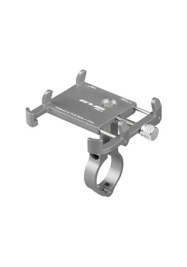 Gub Pro2 Alüminyum Bisiklet Telefon Tutucu Titanyum Rengi Gümüş Gümüş