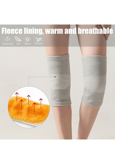 Yuntech01 Kışlık Unisex Dizlik - Kalın Polar Astarlı, Eklem Koruma, Esnek Ve Rahat, Koşu Ve Spor İçin, Siyah Siyah