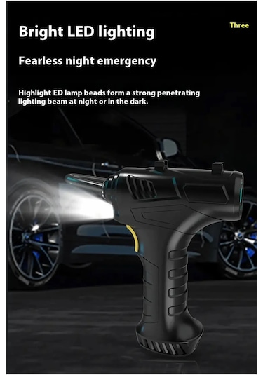 Enshall KMP-6622 3600 Mah Şarjlı Tabanca Auhma Kompresör Araba Bisiklet Top Lastik Şişirme Pompası