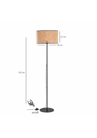 Homing Brooks Metal Gövde Rattan Lambader 241611