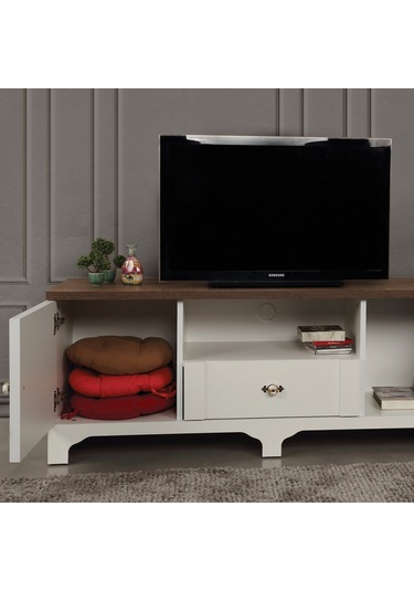 Gazel Country Tv Ünitesi 140 Cm / Kapaklı Çekmeceli Tv Sehpası