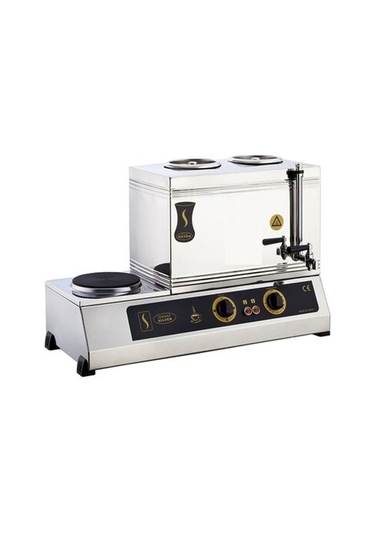 Işıkgaz Silverinox 40 Lık Elektrikli 30 Litre 2 Demlikli Çay Kazanı Slvr-2081