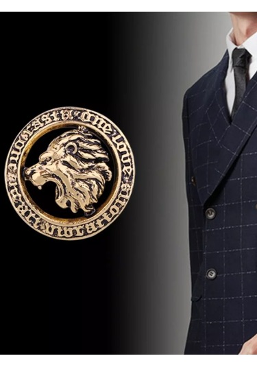 Olfil Broş-mini Aslan Asil Stil 221400943 Altın Rengi