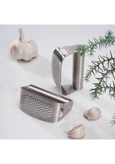 Premium Sarımsak Pres Seti - Paslanmaz, Bulaşık Makinesinde Yıkan Çok Renkli