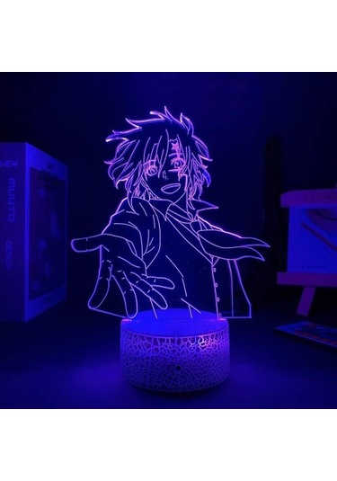 Goldenqian Çocuk Gece Lambası, 3d Gece Lambası, Renk Değişimli, Oda Dekorasyonu Gece Anime Led Işık Oda Dekorasyon Şeması Gece Lambası Çocuklar 3d Işık Yatak Odası 8pe7q5 Siyah