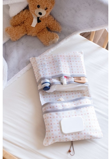 Anne Bebek Bakım Çantası Yenidoğan Alt Açma Değiştirme Düzenleyici Çantası Organizer Solid Gri Çok Renkli