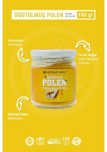 Sepe Natural Öğütülmüş Polen Toz 100 G