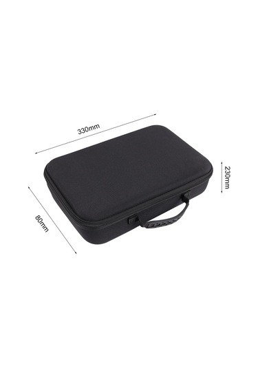 Youtek Massaj Silahı Ve Aksesuarları İçin Dayanıklı Çantası - Su Geçirmez Eva + 600d Kumaş, Darbe Ve Düşme Koruma, Taşınabilir El Kayışı Siyah