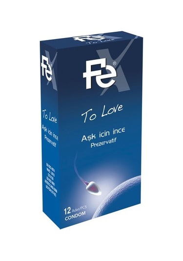 Fe To Love Aşk için İnce Prezervatif 12'li