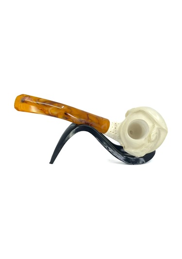 Lületaşı Pipo Doğal Lületaşı El Yapımı Özel Kutulu - Soylu Gravür İşleme