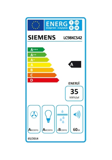 Siemens LC98KC542 Eğimli Duvar Tipi 90 CM Davlumbaz