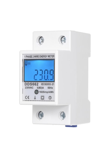 Reedark "230v Tek Fazlı Led Ekranlı Elektrik Sayacı - Dds662 Model, 5-80a Akım"