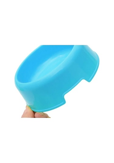 Cbtx Köpek Kedi Hafif Şeker Renk Plastik Malzeme Tekli Evcil Hayvan Kaseleri Mavi