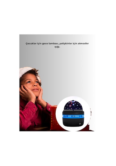 Galaxy Projektörlü Gece Lambası