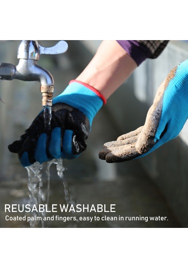 Symbee Bahçe Çalışmaları Eldiveni Nilon, Su Geçirmez, Kayma Önleyici, Dayanıklı, El Koruyucu, Ekoloji Ve Bahçe İşleri İçin S Bedeni