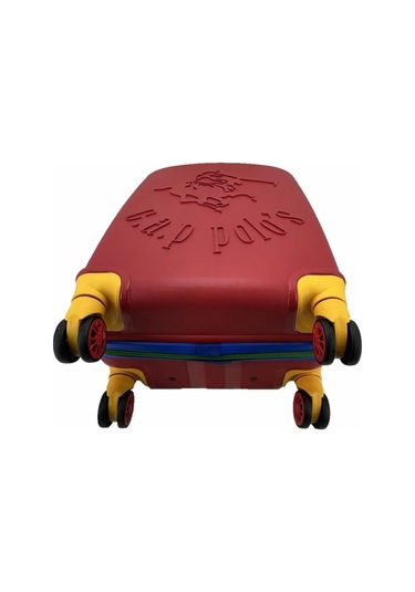 Cap Polo's Polipropilen Küçük Boy Valiz Kırmızı Bej