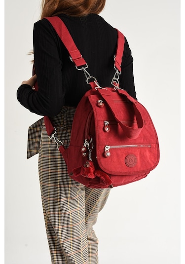 Ultra Hafif Kadın Sırt Ve El Çantası Kırmızı Model: 571-5a - Kırmızı