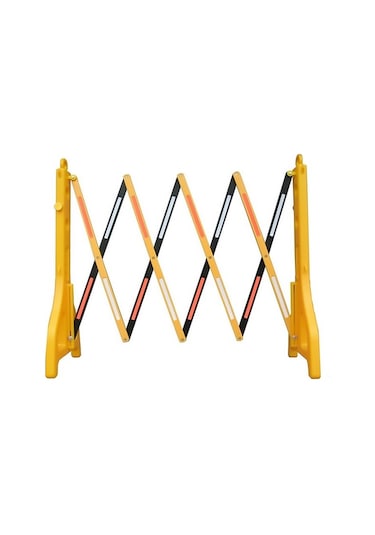 Plastik Akordiyon Tip Bariyer Sarı Katlanır Açılır Kapanır Bariyer