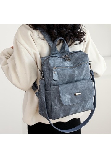 Dancemonkey Sırt Sırt Seyahat Renk Okul Mavi Kapasiteli Kadın Düz Çantası Çantası Çantası Büyük Oy Mavi
