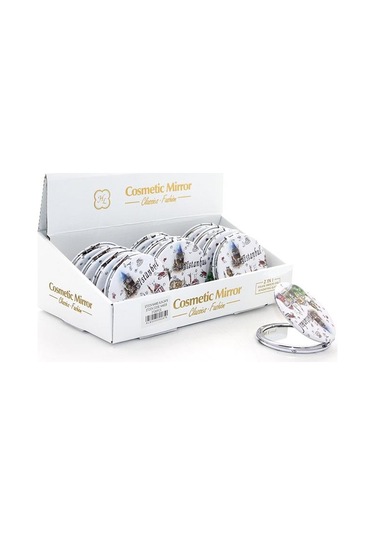 Taşlı İstanbul Tasarımı El Aynası İnce Alk2921 Renkli