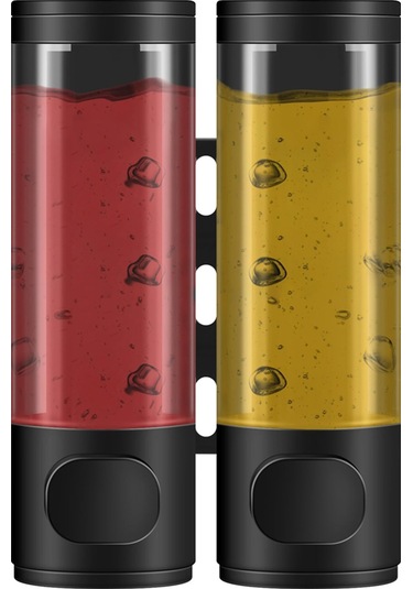 Anjiexun Şampuan Ve Saç Kremi Dağıtıcısı, Banyo Duş Dağıtıcısı 2 Siyah