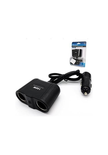 Ayt Olesson 1642 12-24v Çiftli 100w 70cm Kablolu Araç Oto Tır Çakmak Çoklayıcı Çakmaklık Çoğaltıcı