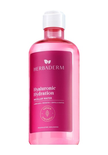 Herbaderm Hyaluronic Hydration Yoğun Nemlendirici Micellar Makyaj Temizleme Suyu 500 ML