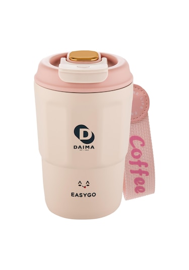 Daima Easy Go 380 Ml 12 Saat Sıcak 12 Saat Soğuk Pembe Termos Pembe