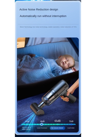 Savoringdetails Araba Vakum Süpürgesi Yüksek Güçlü El Tipi Mini Vakum Kablosuz 10000pa