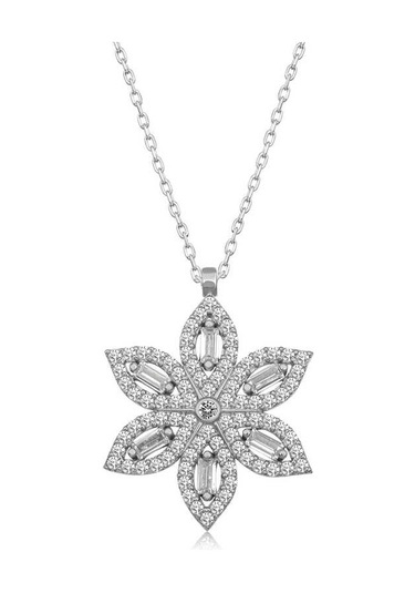 925 Ayar Gümüş Nergiz Çiçeği Kadın Gümüş Kolye