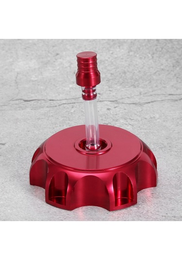 Konesam Motosiklet Alüminyum Yakıt Tankı Kapağı Cnc Uçaklı 51-54mm, Hava Geçirici Vanalı, Dayanıklı, Kolay Kurulum Kırmızı