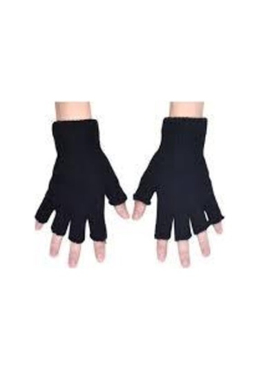 Fonem Erkek Bere Kışlık Sade Set Bere +Polar Bere+ Boyunluk +Kulaklık + Kesik Parmak Eldiven Siyah