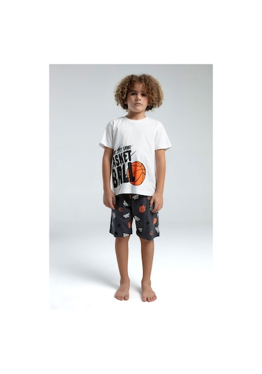 Rolypoly Erkek Çocuk Beyaz Bermuda Takım Rp3533-c-v1 Beyaz