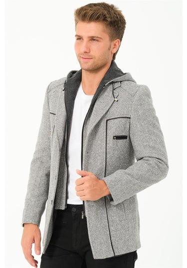 K7532 Dewberry Erkek Kaban-diagonal Gri Diagonal Gri