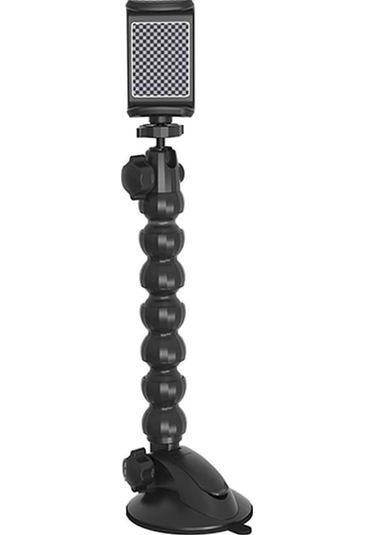 Global Zy-x2218 Boyut M Araba Dashboard Cam Telefon Tutucu Standı Yılan Şekli Vantuz Telefon Braketi Siyah