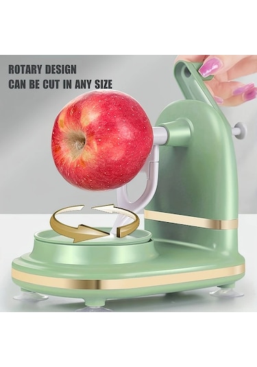 Cordial Derin Yeşil Manuel Döner Meyve Soyucu, İnce Kabuk Soyma, Mutfak Aleti, 1 Adet Koyu Yeşil