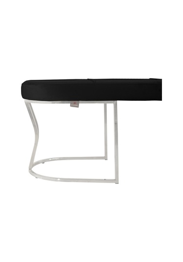 Viego Silver Collection- Siyah Kapitoneli Chester Model Puf & Bench & Koltuk & Uzun Makyaj Puff & Yatak Ucu