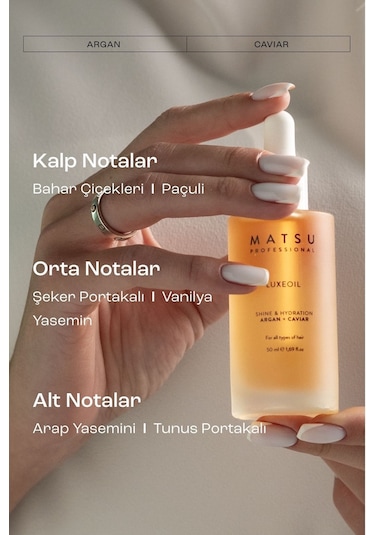 Matsu Luxeoil Argan & Caviar Saç Bakım Yağı 50 ML