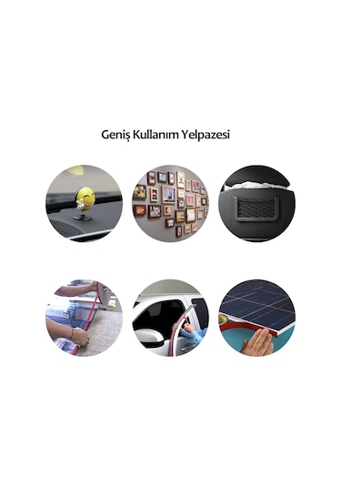 River World 2 Metre Güçlü Yapışkanlı Çift Taraflı Slikon Pratik Şeffaf Bant