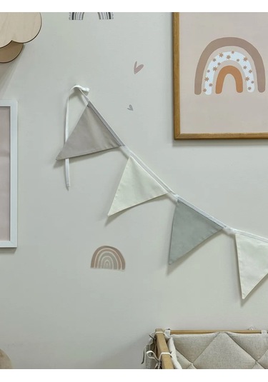 Mamibro Kumaş Bayraklı Işık Zinciri 166725422 Çok Renkli