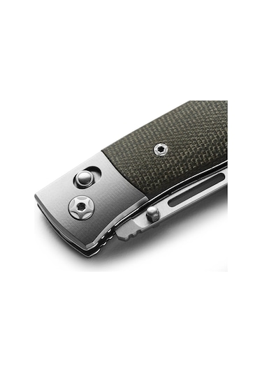 Lionsteel Nini - Green Canvas - Titanium Bolster Kamp Çakı Yeşil