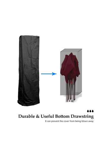 Konesam Siyah 30x46x153 Cm Oxford Kumaş, Su Geçirmez, Toz Koruyucu, Dış Mekan Çadır Koruyucu Örtüsü Çok Renkli