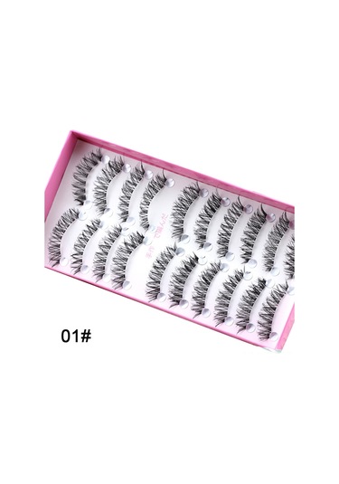 Wezone Hs-8 01 10 Çiftlü Fiber Sahte Kirpikler, Göz Kuyruğu Uzun, Tam El Yapımı, Konforlu Uzun Süre Takılabilir, Doğal Ve Çarpıcı Gözler