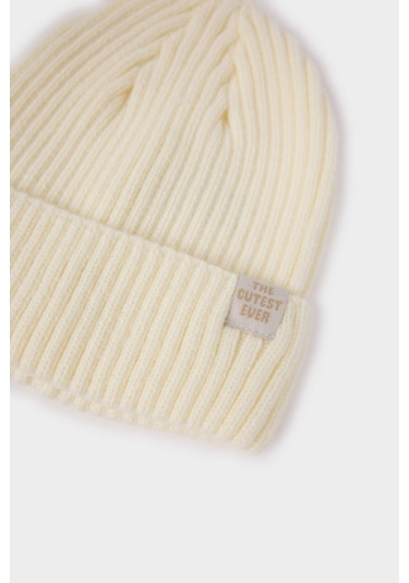 Defacto Kız Bebek Triko Bere E9999a525wnwt1 Beyaz