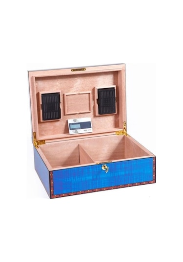 Madrona Humidor / Puro Saklama Kutusu - Mavi