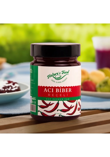 Acı Biber Reçeli Premium Series 400gr Cam Şişe %65 Acı Biber Acı İle Tatlının Muhteşem Birleşimi.