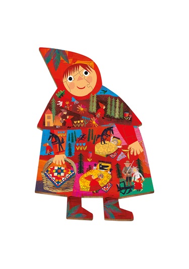 Ahşap Puzzle - Kırmızı Başlıklı Kız Canlı Renkler