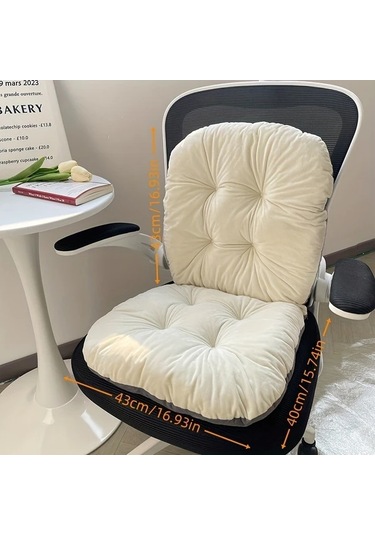 Xuweiwei 1 Adet Gri Yumuşak Ofis Koltuğu Minderi - Makinede Yıkanabilir Sırt Ve Oturak Desteği Gri