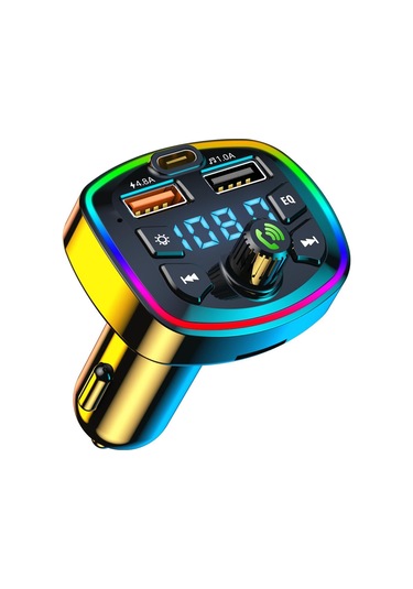 Suntek Araba Bluetooth Verici Bluetooth 5.0 Çakmak, 2 Usb